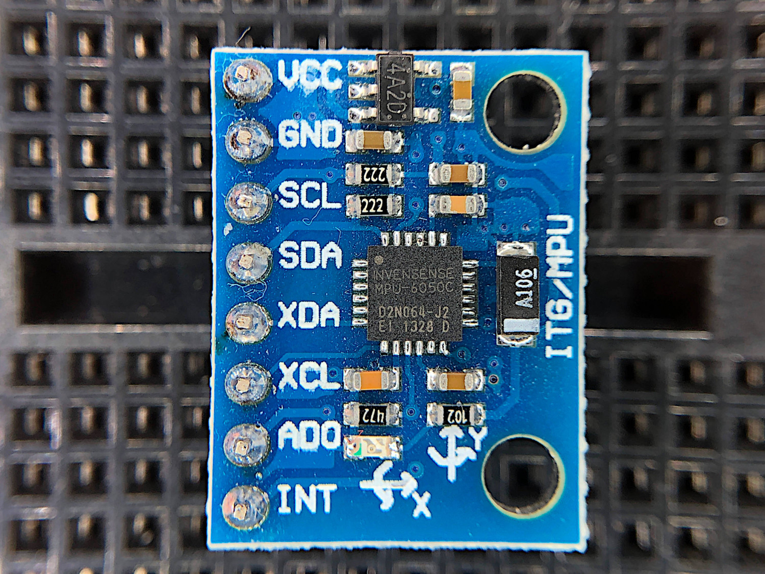 MPU-6050 3-AXIS ACCELEROMETER  AND GYRO SENSOR